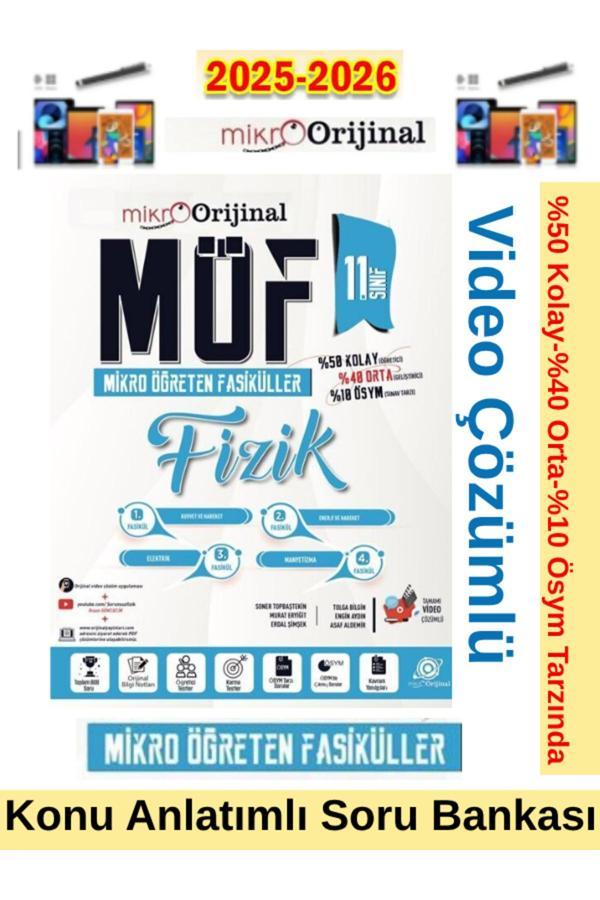 2025-2026 Mikro Orijinal Möf 11.Sınıf Fizik Mikro Öğreten Fasikülleri Konu Anl. Soru Bankası - Orijinal Yayınları - Image 1