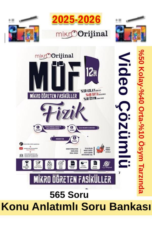 2025-2026 Mikro Orijinal Möf 12.Sınıf Fizik Mikro Öğreten Fasikülleri Konu Anl. Soru Bankası - Orijinal Yayınları - Image 1