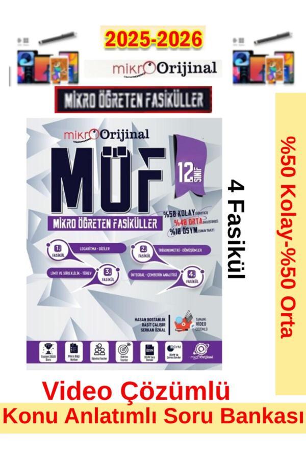 2025-2026 Mikro Orijinal Möf 12.Sınıf Matematik Mikro Öğreten Fasikülleri Konu Anl. Soru Bankası - Orijinal Yayınları - Image 1