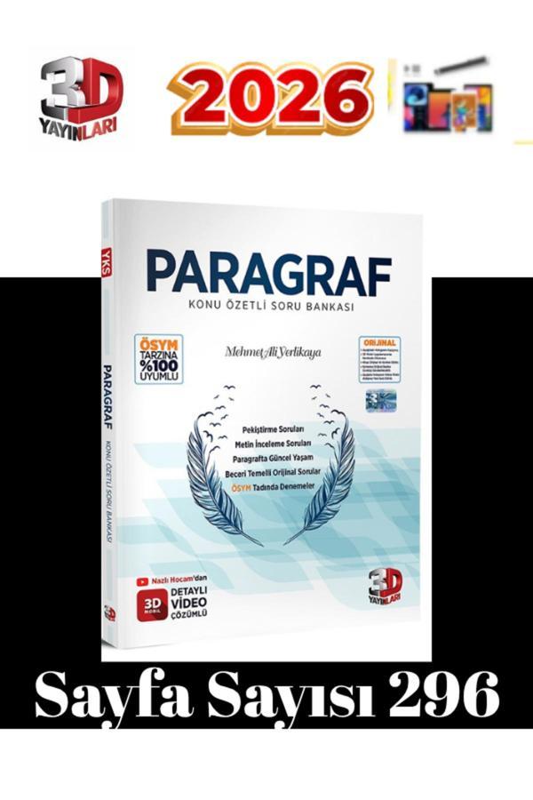 3D Yayınları 2025-2026 Paragraf Video Çözümlü Soru Bankası - 3D Yayınları - Image 1