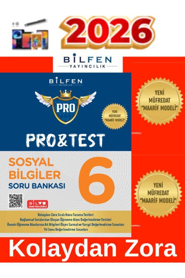 2026 6.Sınıf Protest Sosyal Bilgiler %100 Yeni Maarif Müfredat Soru Bankası+Tablet Kalemi - Bilfen Yayınları - Image 1