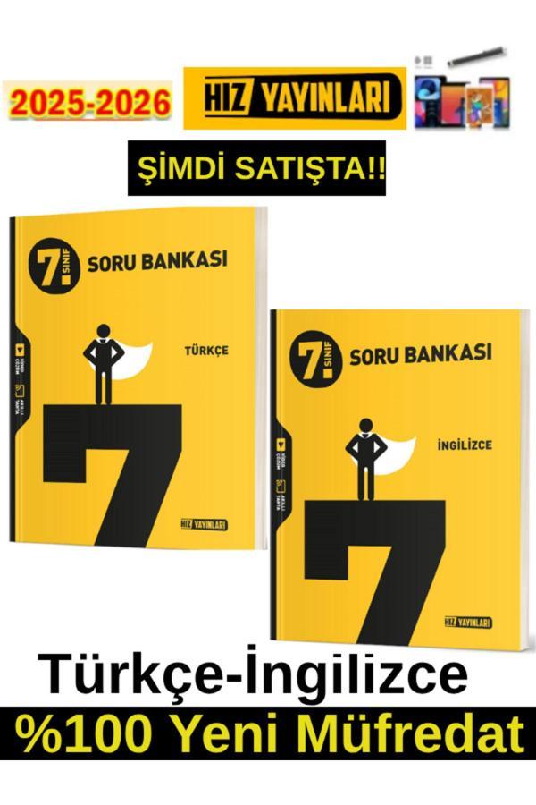 Hız 2026 7.Sınıf Türkçe-İngilizce %100 Yeni Marif Müfredat Soru Bankası+Android Kalem - Hız Yayınları - Image 1