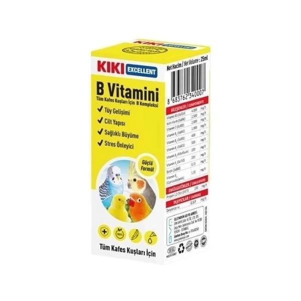 Kiki Excellent Kuşlar için B Vitamini Sıvı Damla 25 Ml - Image 1