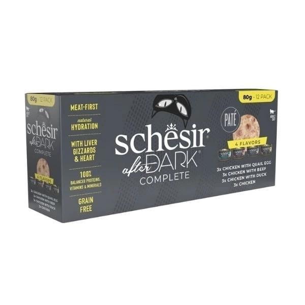 Schesir After Dark Pate Et Suyunda Karışık Lezzetler Yetişkin Konserve Kedi Maması 12 Adet 80 Gr - Image 1