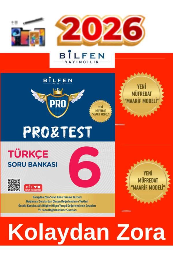 2026 6.Sınıf Protest Türkçe %100 Yeni Maarif Müfredat Soru Bankası+Tablet Kalemi - Bilfen Yayınları - Image 1