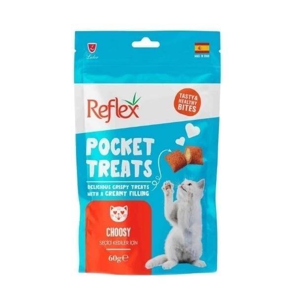 Reflex Pocket Treats Tavuklu Seçici Kediler için Kedi Ödül Maması 60 Gr - Image 1