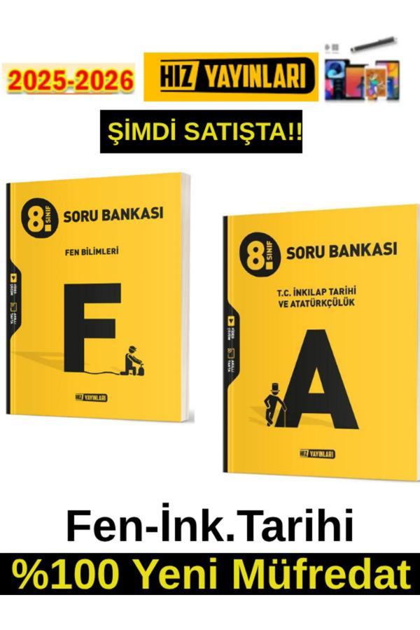Hız 2026 8.Sınıf Fen-İnk.Tarihi %100 Yeni Marif Müfredat Soru Bankası+Android Kalem - Hız Yayınları - Image 1