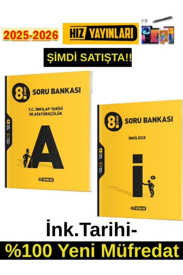 Hız 2026 8.Sınıf İnk.Tarihi-İngilizce %100 Yeni Marif Müfredat Soru Bankası+Android Kalem - Hız Yayınları - Image 1