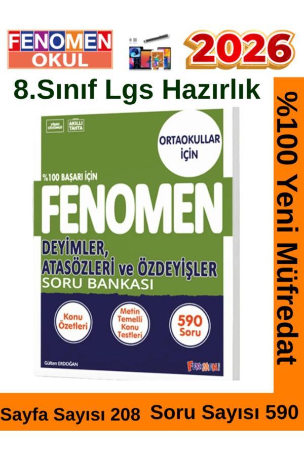2026 8.Sınıf Deyimler Atasözleri Ve Deyişler Video Çözümlü Soru Bankası (590 Soru) - Fenomen Yayıncılık - Image 1