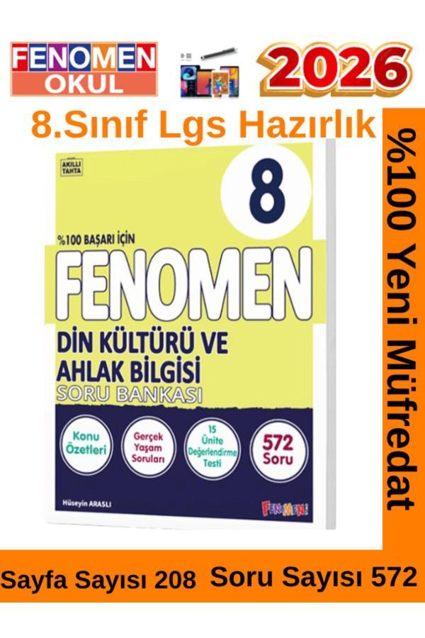 2026 8.Sınıf Din Kültürü Ahlak Bilgisi Vide Çözümlü Soru Bankası(572 Soru) - Fenomen Yayıncılık - Image 1