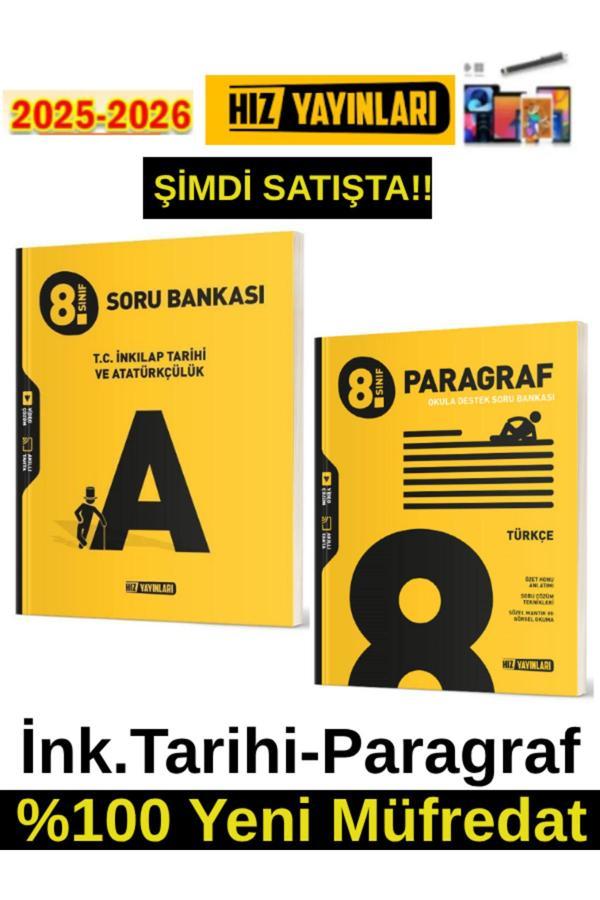 Hız 2026 8.Sınıf İnk.Tarihi-Paragraf %100 Yeni Marif Müfredat Soru Bankası+Android Kalem - Hız Yayınları - Image 1