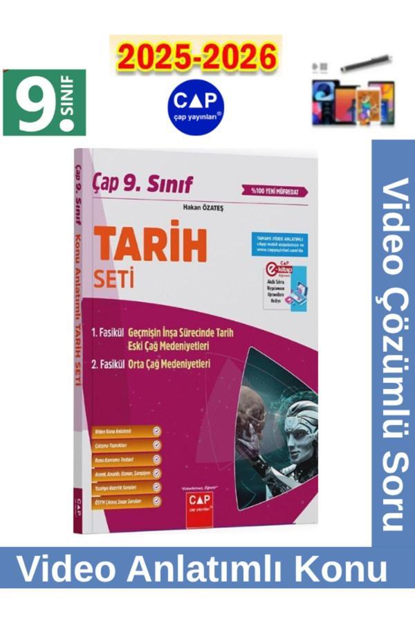 9.Sınıf 2025-2026 Müfredat Tarih Video Anlatımlı Video Çözümlü Soru Bankası Seti+Kalem - Çap Yayınları - Image 1