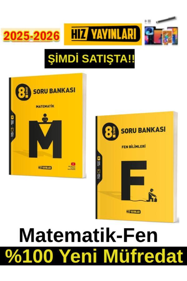 Hız 2026 8.Sınıf Matematik-Fen%100 Yeni Marif Müfredat Video Çöz. Soru Bankası+Android Kalem - Hız Yayınları - Image 1