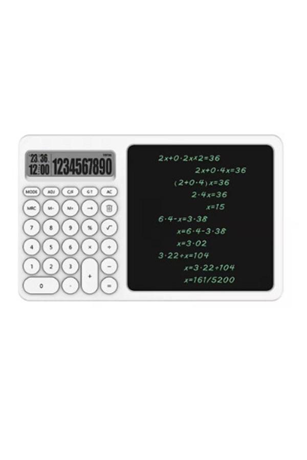 Çok Amaçlı Digital Hesap Makinesi Lcd Ekran Yazma Tableti Ofis Okul İçin Silinebilir El Yazısı Not D - Image 1
