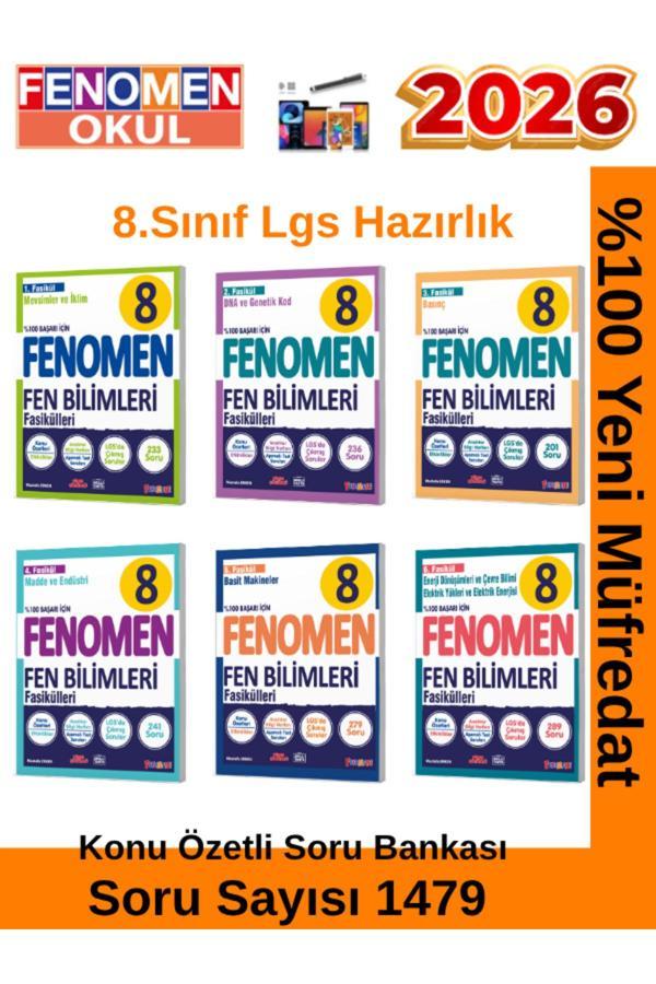 2026 8.Sınıf Fen Bilimleri Konu Özetli Soru Bankası Fasikülü(1758 Soru)6 Fasikül - Fenomen Yayıncılık - Image 1