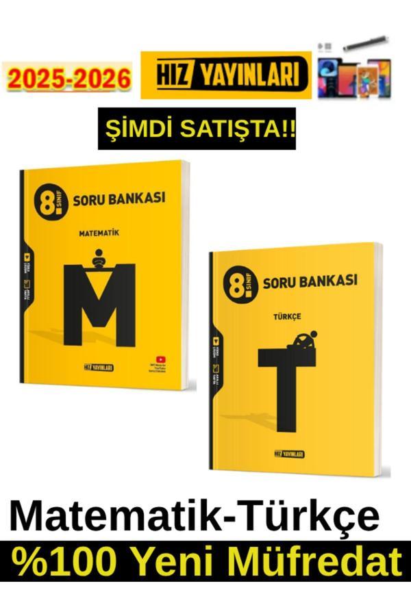 Hız 2026 8.Sınıf Matematik-Türkçe%100 Yeni Marif Müfredat Video Çöz. Soru Bankası+Android Kalem - Hız Yayınları - Image 1