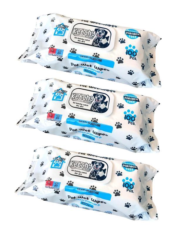 Ketchy Kedi - Köpek Islak Mendili 100 lü x 3 Adet - Image 1