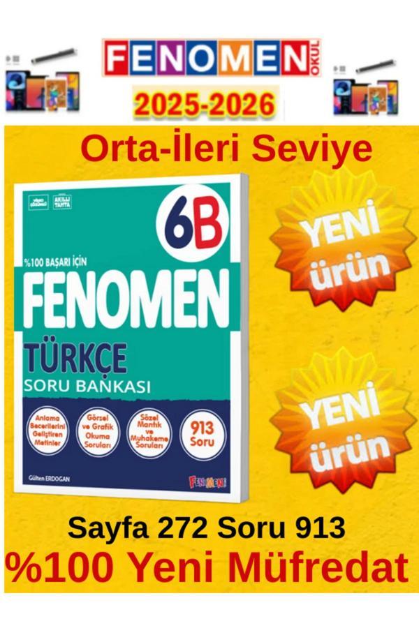 6.Sınıf Türkçe Fenomen B Soru Bankası %100 Yeni Müfredat+Android Kalem(913 Soru) - Fenomen Yayıncılık - Image 1