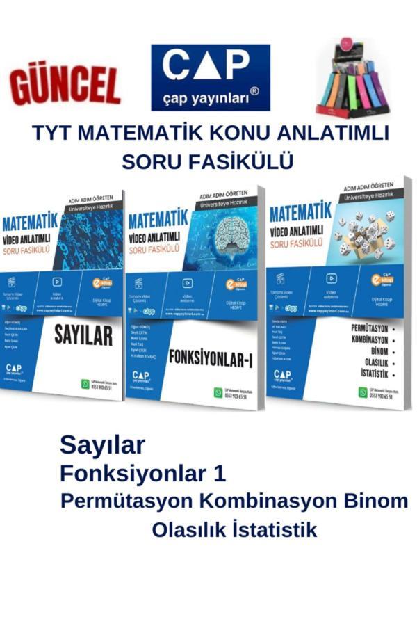 Güncel Tyt Matematik Sayılar-Fonksiyonlar 1-Permütasyon-Konu Anlatımlı Soru Fasikül+Kalemlik - Çap Yayınları - Image 1