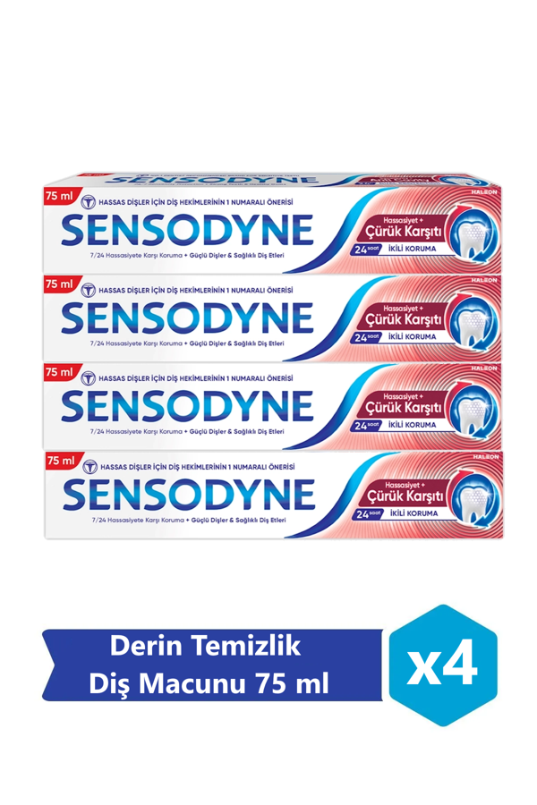 Sensodyne Hassasiyet + Çürük Karşıtı Diş Macunu 75 ml x 4 Adet - Image 1