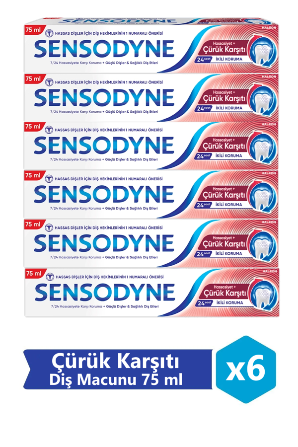 Sensodyne Hassasiyet + Çürük Karşıtı Diş Macunu 75 ml x 6 Adet - Image 1
