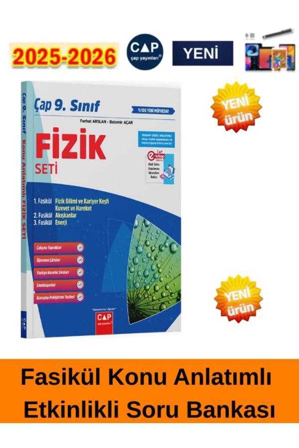 9.Sınıf Fizik %100 Yeni Müfredat Fasikül Konu Anlatımlı Etkinlikli Soru Bankası+Tablet Kalemi - Çap Yayınları - Image 1