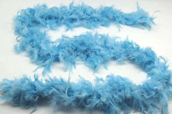 Bebek Mavisi Kabarık Tüylü Otriş Boa Dekorasyon Tüy 180 cm - Image 1
