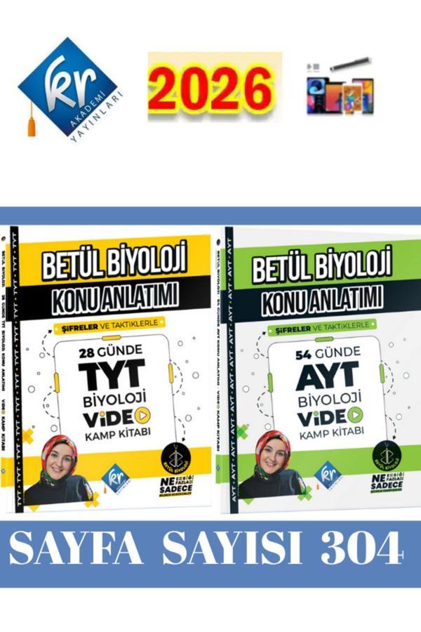 Kr Akademi 2025-2026 Müfredat Betül Biyoloji Konu Anlatımı Tyt - Ayt Biyoloji Video Kamp Kitabı Seti - KR Akademi - Image 1