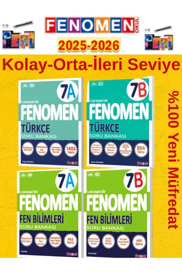 7.Sınıf Fen Bilimleri-Türkçe Ab Video Çözümlü Soru Bankası+Android Kalem - Fenomen Yayıncılık - Image 1