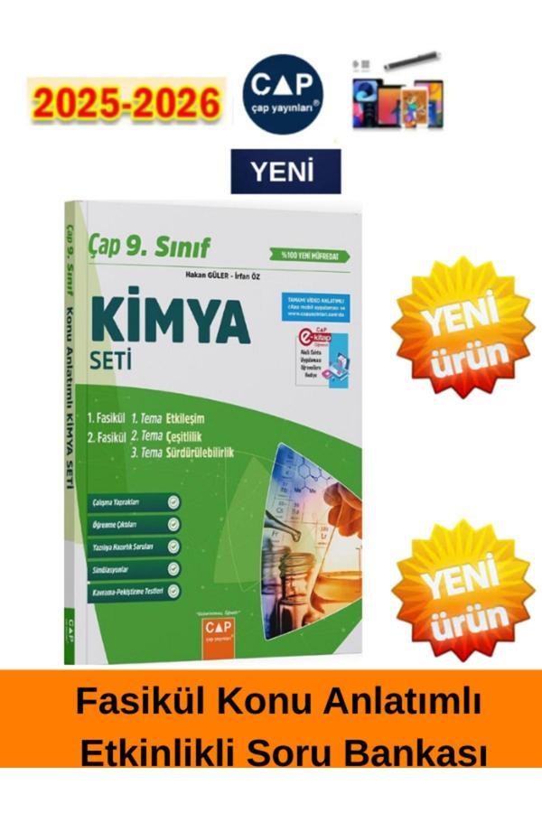 9.Sınıf Kimya %100 Yeni Müfredat Fasikül Konu Anlatımlı Etkinlikli Soru Bankası+Tablet Kalemi - Çap Yayınları - Image 1