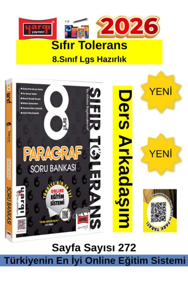 2026 Sıfır Tölerans 8.Sınıf Lgs Hazırlık Paragraf Video Çözümlü Soru Bankası - Yargı Yayınları - Image 1