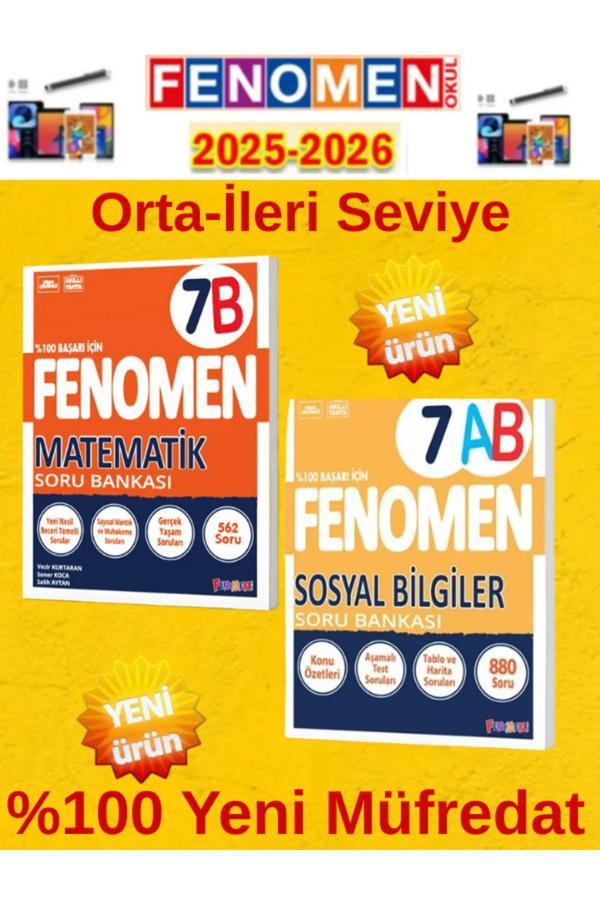 7.Sınıf Matematik B -Sosyal Bilgiler Ab Video Çözümlü Soru Bankası+Android Kalem - Fenomen Yayıncılık - Image 1