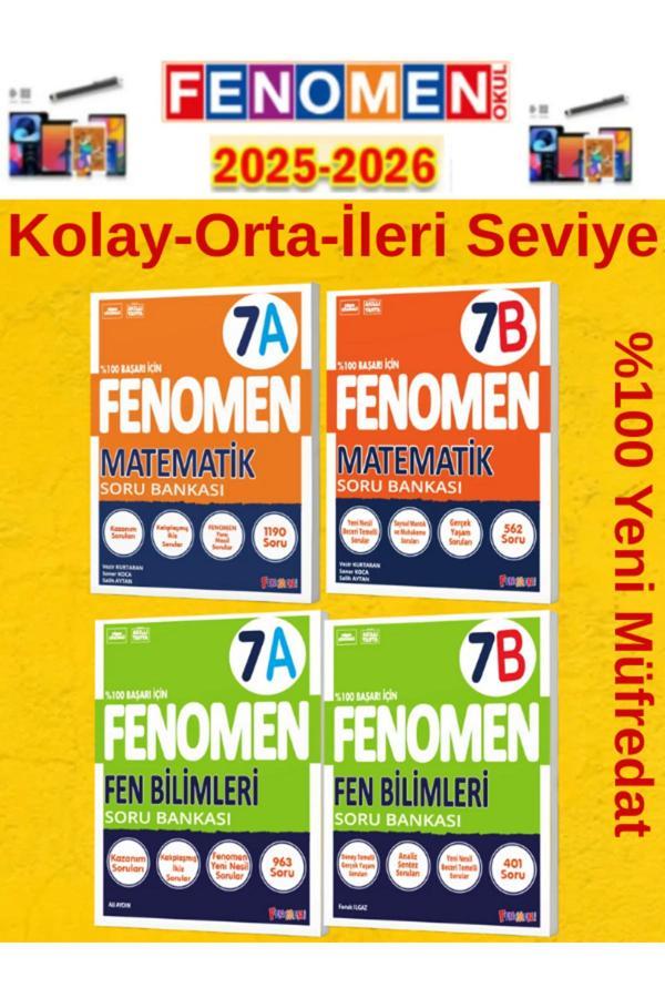 7.Sınıf Matematik-Fen Bilimleri Ab Video Çözümlü Soru Bankası+Android Kalem - Fenomen Yayıncılık - Image 1