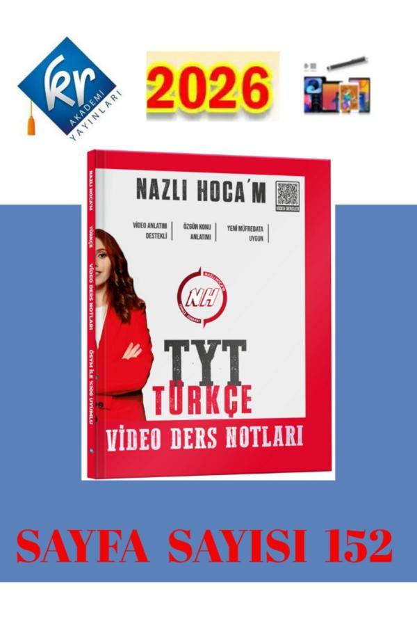 Kr Akademi 2025-2026 Müfredat Nazlı Hocam Tyt Türkçe Video Ders Kitabı - KR Akademi - Image 1