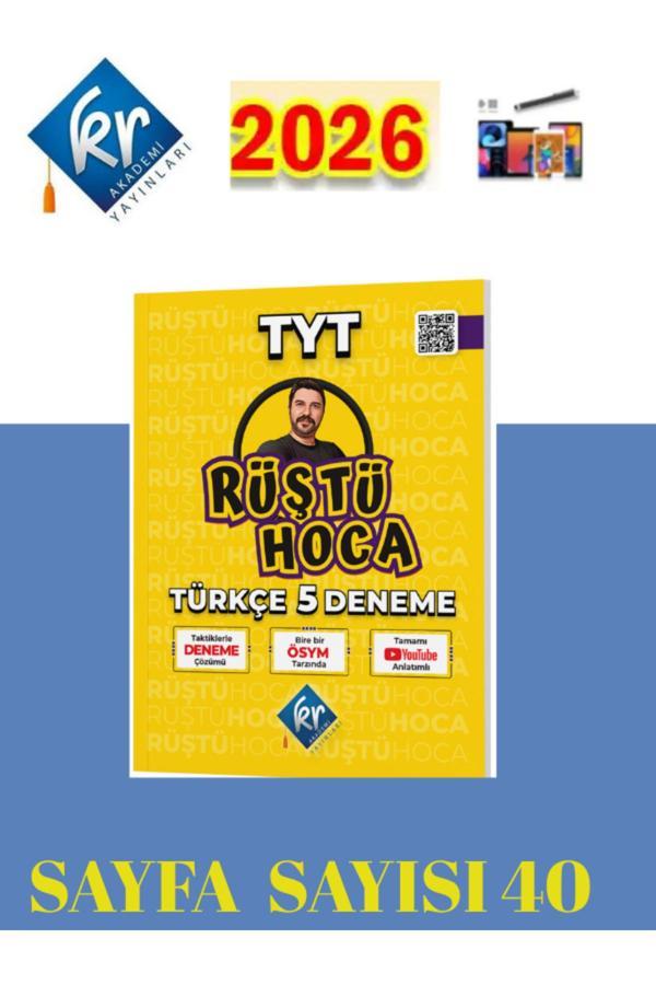 Kr Akademi 2025-2026 Müfredat Rüştü Hoca Tyt Türkçe 5 Deneme - KR Akademi - Image 1