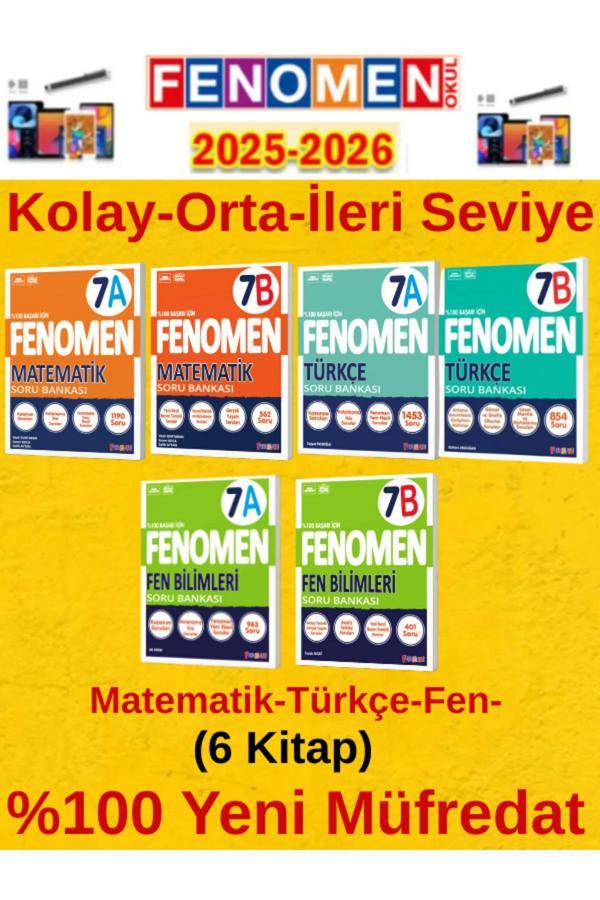 7.Sınıf Matematik-Fen-Türkçe Ab Video Çözümlü Soru Bankası+Android Kalem - Fenomen Yayıncılık - Image 1