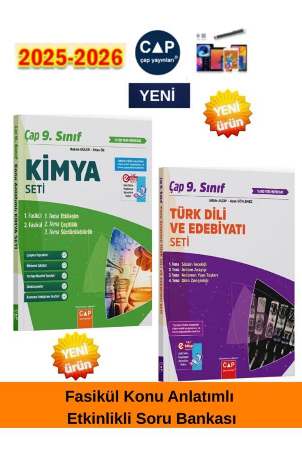9.Sınıf Kimya-Türk Dili Edebiyatı %100 Yeni Müfredat Fasikül Konu Anlatımlı Fasikül+Tablet Kalemi - Çap Yayınları - Image 1