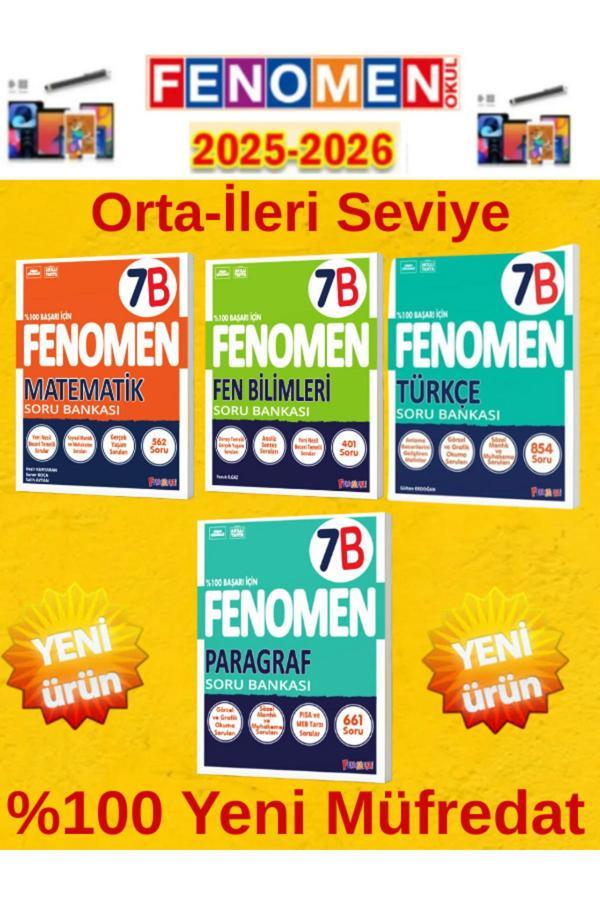 7.Sınıf Matematik-Fen-Türkçe-Paragraf Ab Video Çözümlü Soru Bankası+Android Kalem - Fenomen Yayıncılık - Image 1