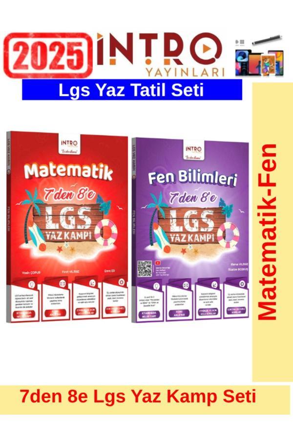 İntro Yayınları 8.Sınıf Lgs Kamp Matematik-Fen Yaz Tatil Kamp Seti+Kalem - İntro Yayın - Image 1