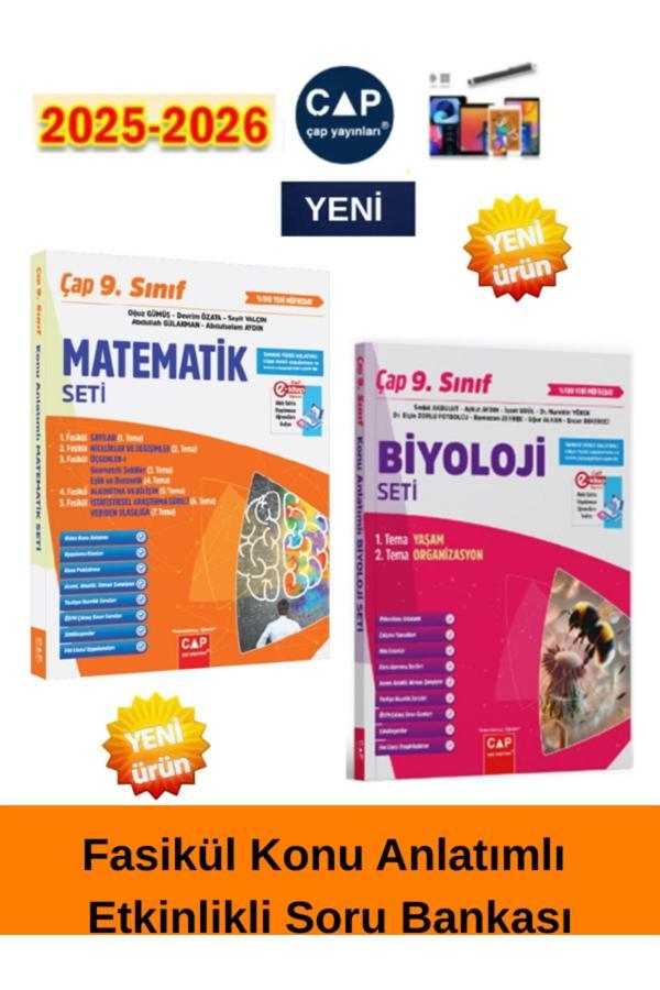 9.Sınıf Matematik-Biyoloji %100 Yeni Müfredat Fasikül Konu Anlatımlı Fasikül+Tablet Kalemi - Çap Yayınları - Image 1