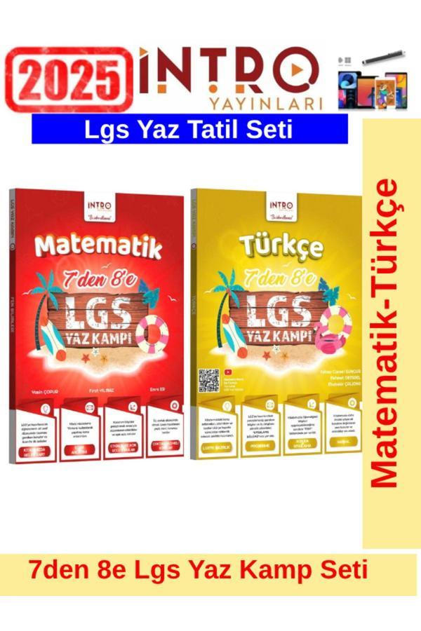 İntro Yayınları 8.Sınıf Lgs Kamp Matematik-Türkçe Yaz Tatil Kamp Seti+Kalem - İntro Yayın - Image 1