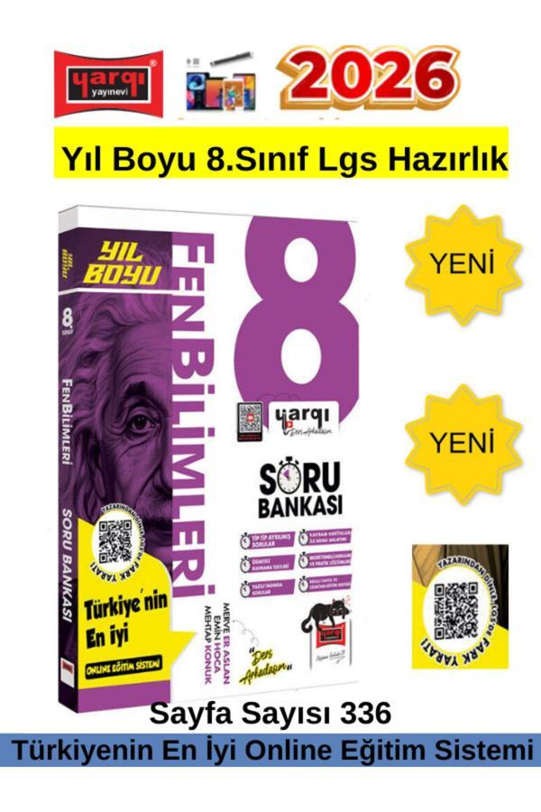 2026 Yıl Boyu 8.Sınıf Lgs Hazırlık Fen Video Çözümlü Soru Bankası - Yargı Yayınları - Image 1