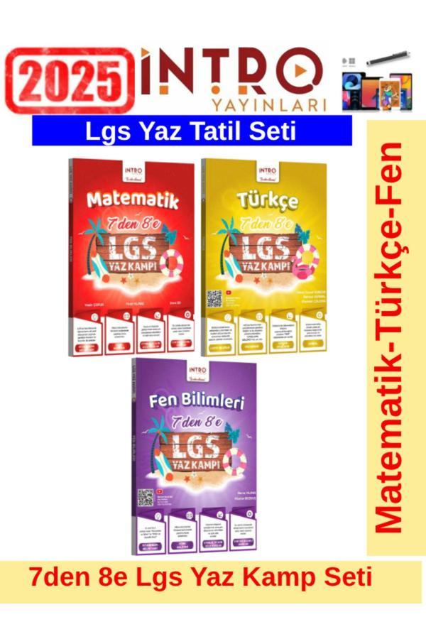 İntro Yayınları 8.Sınıf Lgs Kamp Matematik-Türkçe-Fen Yaz Tatil Kamp Seti+Kalem - İntro Yayın - Image 1