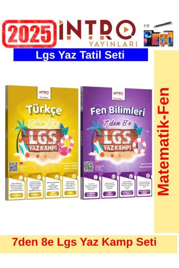 İntro Yayınları 8.Sınıf Lgs Kamp Türkçe-Fen Yaz Tatil Kamp Seti+Kalem - İntro Yayın - Image 1