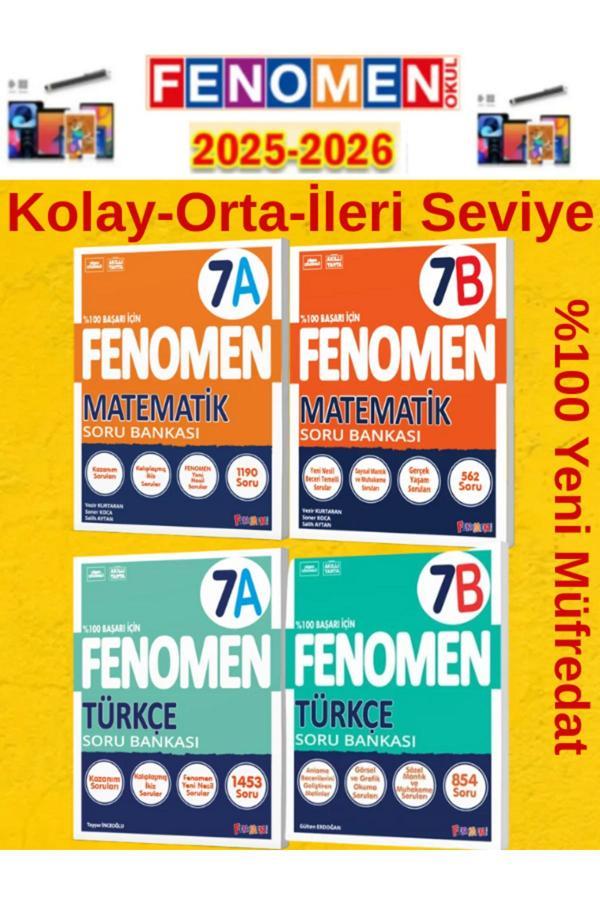 7.Sınıf Matematik-Türkçe Ab Video Çözümlü Soru Bankası+Android Kalem - Fenomen Yayıncılık - Image 1