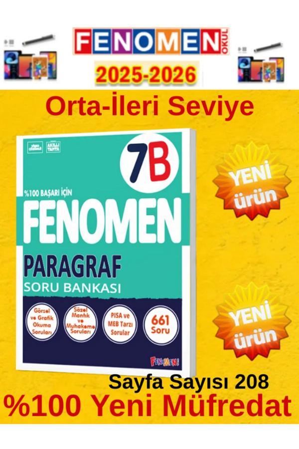 7.Sınıf Paragraf B Fenomen Video Çözümlü Soru Bankası+Android Kalem - Fenomen Yayıncılık - Image 1