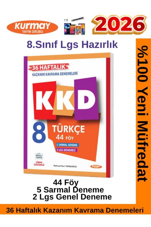 Kurmay 2026 8.Sınıf Türkçe 44 Föy Kkd 36 Haftalık Kazanım Kavrama Denemesi - Fenomen Yayıncılık - Image 1