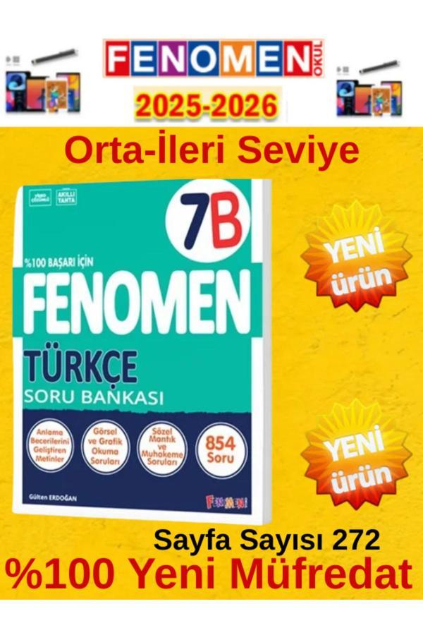 7.Sınıf Türkçe B Fenomen Video Çözümlü Soru Bankası+Android Kalem - Fenomen Yayıncılık - Image 1