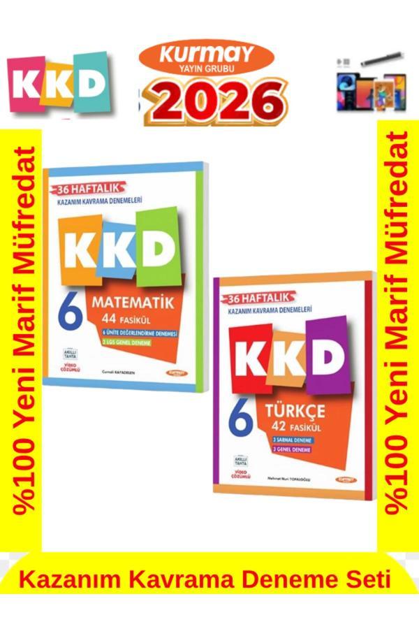 Kurmay 6.Sınıf Matematik-Türkçe Kkd %100 Yeni Müfredat Haftalık Kazanım Kavrama Deneme Seti+Kalem - Fenomen Yayıncılık - Image 1