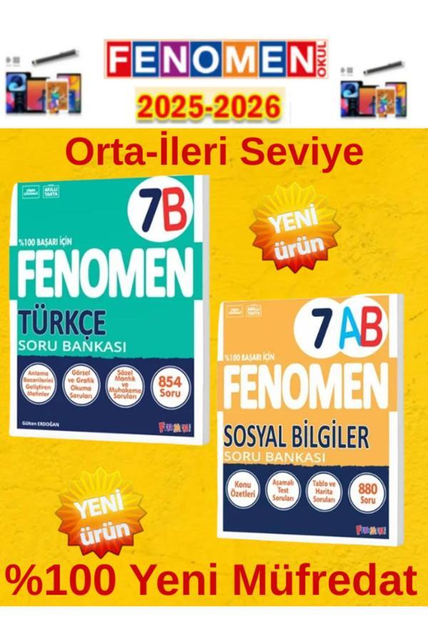 7.Sınıf Türkçe B-Sosyal Bilgiler Ab Video Çözümlü Soru Bankası+Android Kalem - Fenomen Yayıncılık - Image 1